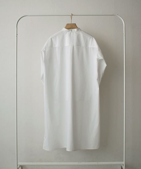 tops-04068　MADE IN JAPAN STEPPED HEM BIB COLLAR SHIRT