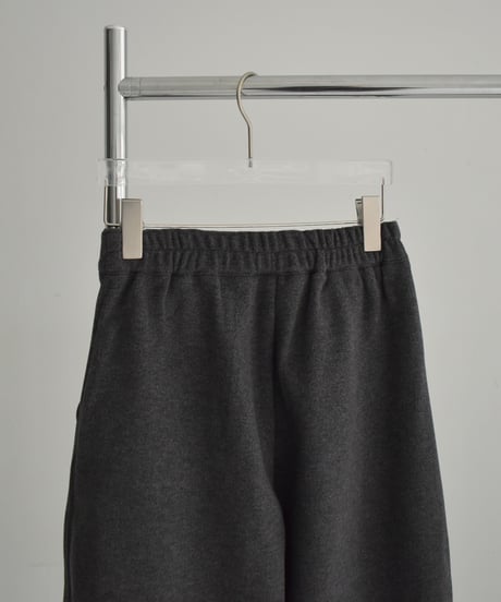 bottoms-02310 Wool Blend Melton Cocoon Pants Greige Gray Brown