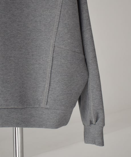 tops-02577 Raglan Sleeve Sweatshirt Top Ecru Brown Gray