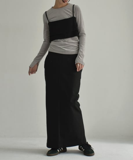 tops-02507　Back Strap Bustier Gray Mocha Black