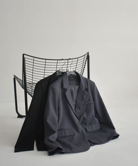 jacket-02020　Oversized Tailored Jacket　Gray Black
