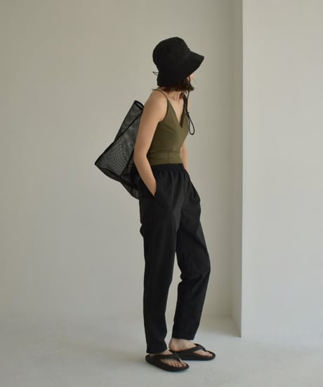 swim-02451　Nylon Taffeta Swim Long Pants　Black　Charcoal