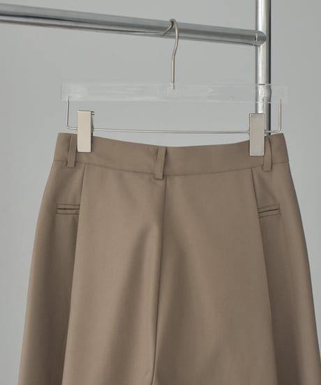 bottoms-02266　Tuck Wide Pants  Ecru Mochabeige Black