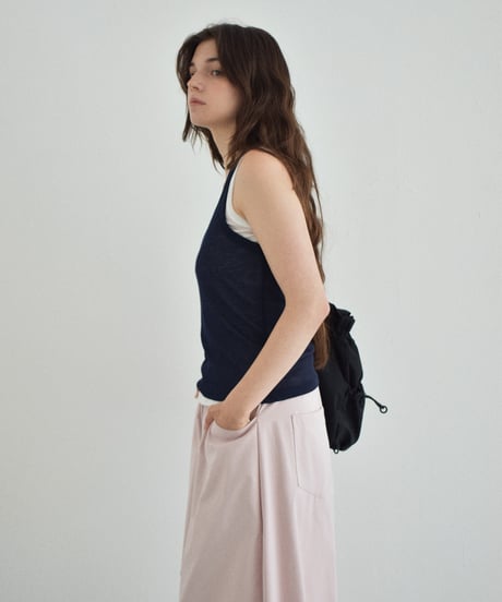 nh-tops-02610 Layered Tank Top Blue Gray Navy