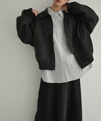 outer-02081　Oversized Blouson　Beige　Black