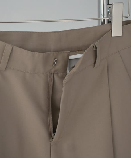 bottoms-02266　Tuck Wide Pants  Ecru Mochabeige Black