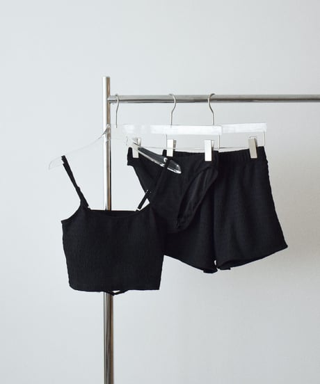 swim-02472 3-piece set Pocopoko swimsuit Black