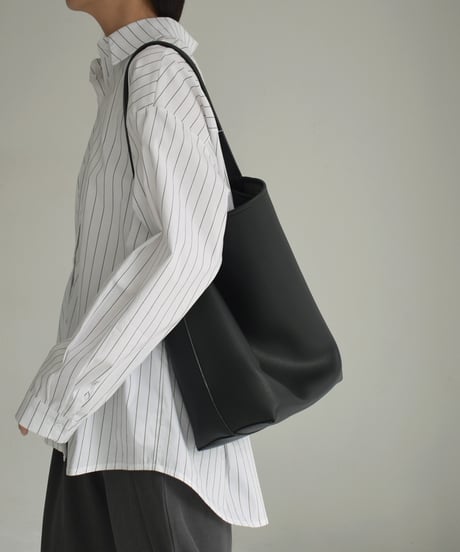 bag2-02657　Eco Leather One-Handle Bag Brown Black