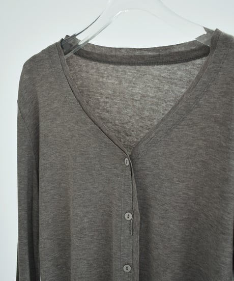 nh-tops-02608 Cutoff design Sheer Cardigan  Off-White Mint Pink Charcoal Black