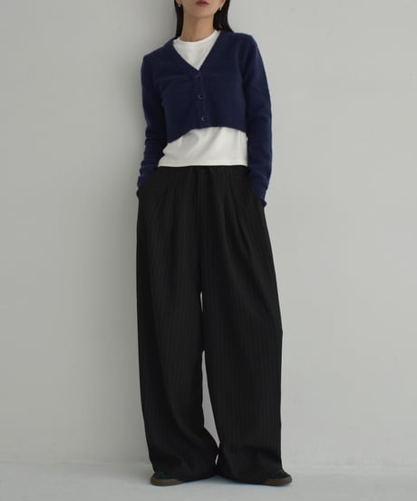 knit-02281　Short Cardigan Gray Navy Black