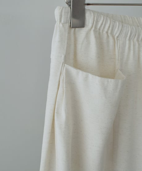 bottoms-02325 Front Pocket Relax Pants Ecru Black
