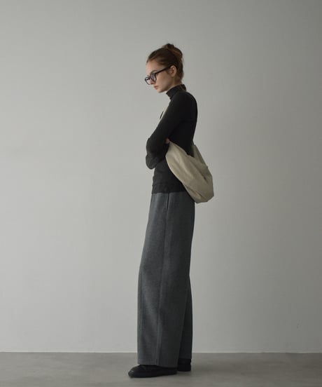 bottoms-02300 Relax Curve Pants Gray Brown Black