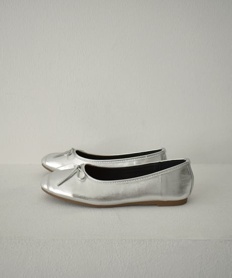 shoes-02172　Flat Pumps　Silver　Black