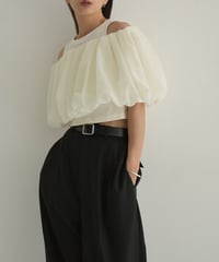 tops-04145　Made in Japan Organza Balloon Tops