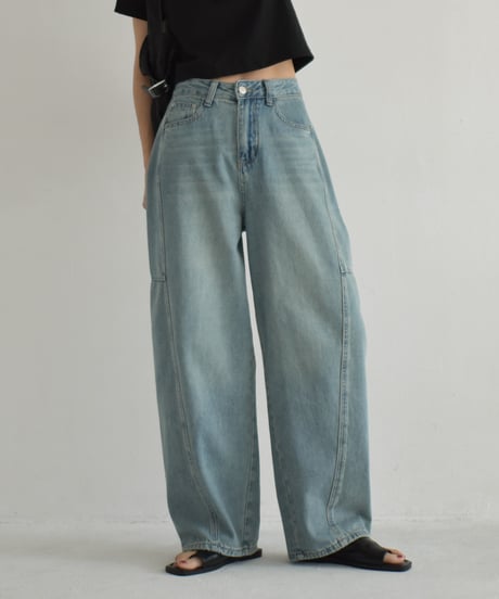 bottoms-02282　Cocoon Denim Pants