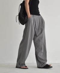 bottoms-02292  Washer Tuck Easy Pants  Light Gray Beige Gray Black
