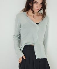nh-tops-02608 Cutoff design Sheer Cardigan  Off-White Mint Pink Charcoal Black