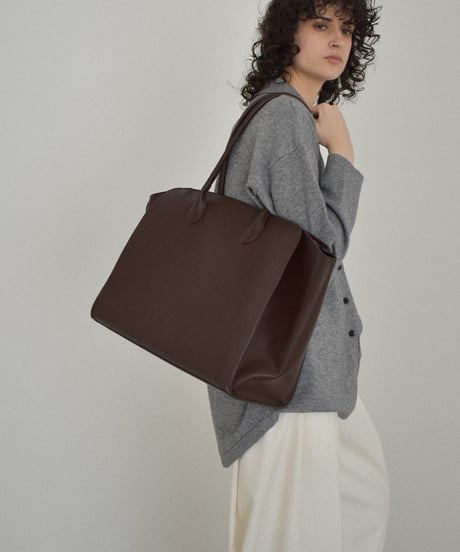 bag2-02669 BIG Tote Bag Camel Brown Black