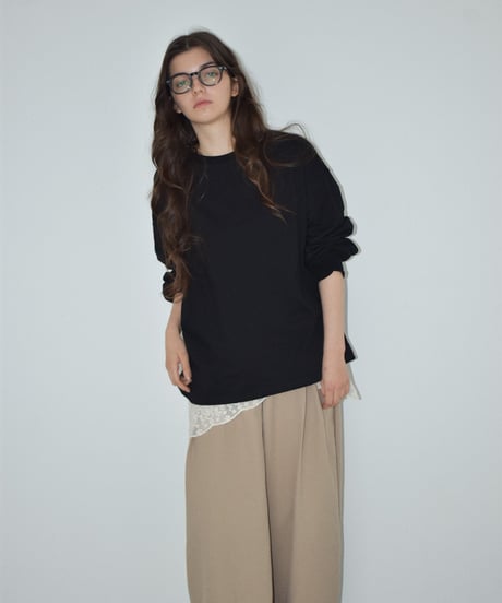 nh-tops-02595 Volume Sleeve Long T-Shirt White Blue Black