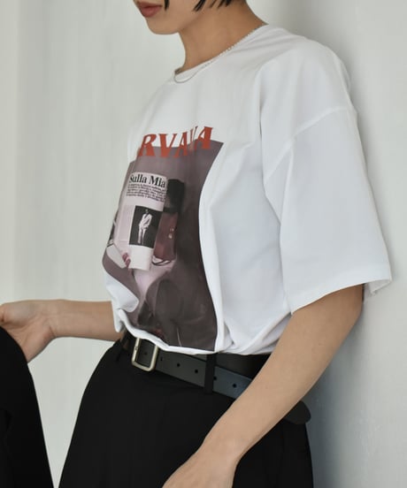 nh-tops-02532   Photographic Tee  White Black