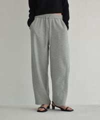 bottoms-02271　Relaxed Curve Pants  Gray Black