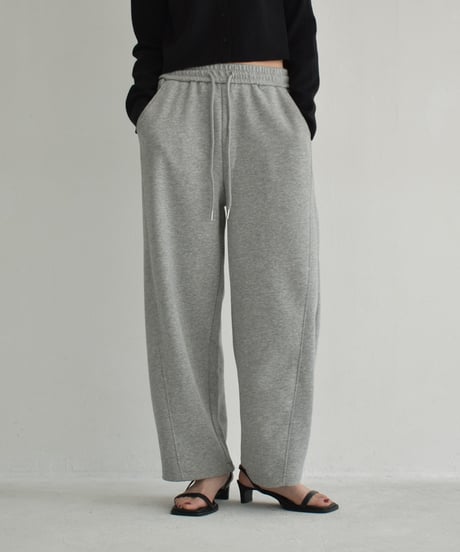 bottoms-02271　Relaxed Curve Pants  Gray Black