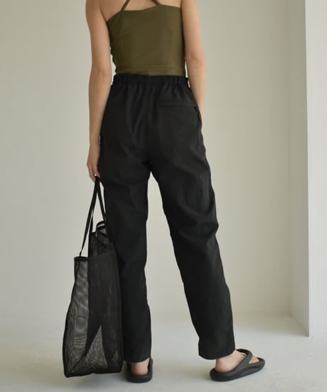 swim-02451　Nylon Taffeta Swim Long Pants　Black　Charcoal