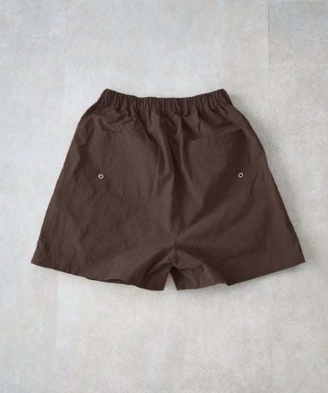 swim-07001　Tucked Swim Shorts　Beige　Khaki　Dark Brown　Black