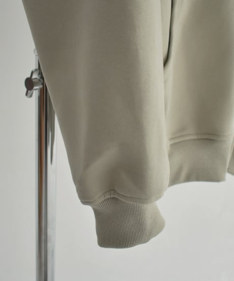 tops-02570　Double Zip Hoodie  Black Gray Khaki-Beige
