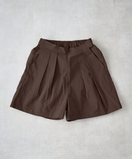 swim-07001　Tucked Swim Shorts　Beige　Khaki　Dark Brown　Black