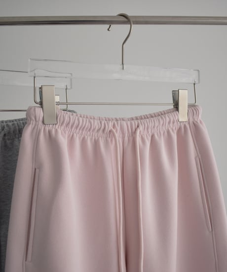 【UNISEX】bottoms-02316　Drawstring curved sweat-like pants  Pink Gray Navy