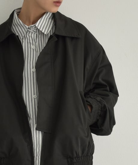 outer-02081　Oversized Blouson　Beige　Black