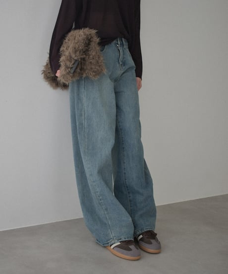 bottoms-02297　Loose Denim Pants