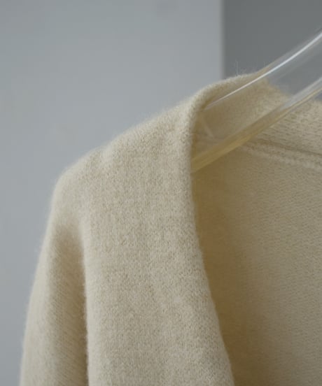 knit-02346　V-neck Oversized Knit  Ecru Gray Black