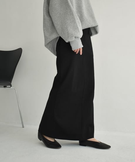 bottoms-12015　Stretch Chino Tight Skirt  Black
