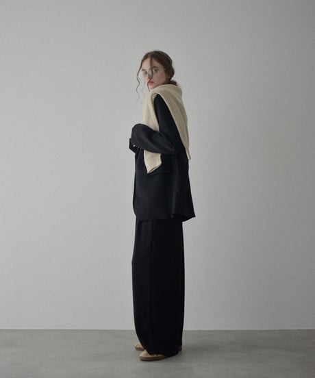 jacket-02020　Oversized Tailored Jacket　Gray Black
