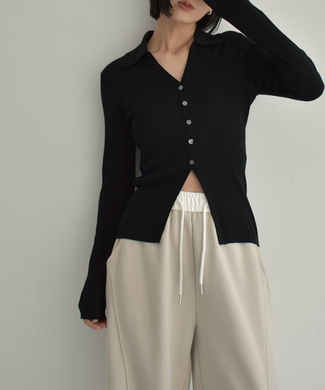 knit-02316 Skipper Rib Knit  Ecru Mochabeige Black