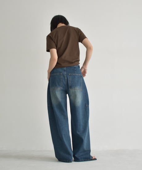 bottoms-02283  Curve Denim Pants  Indigo Blue