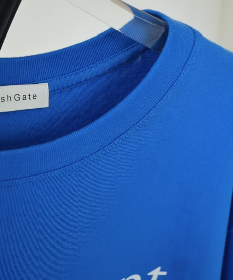 nh-tops-02612 Oversized Logo T-Shirt White Blue