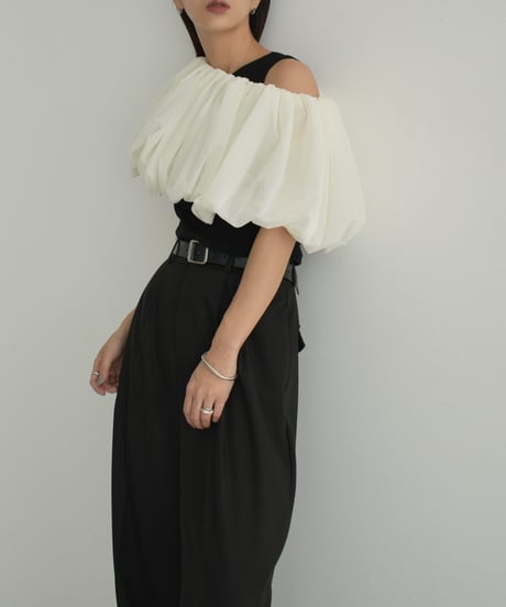 tops-04145　Made in Japan Organza Balloon Tops
