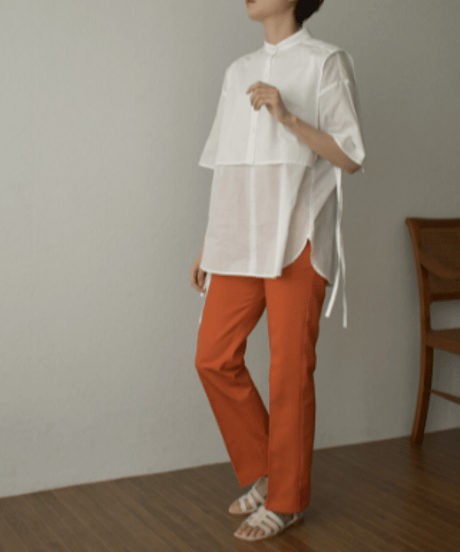 tops-04087 MADE IN JAPAN LAYERED TWIN SHIRT