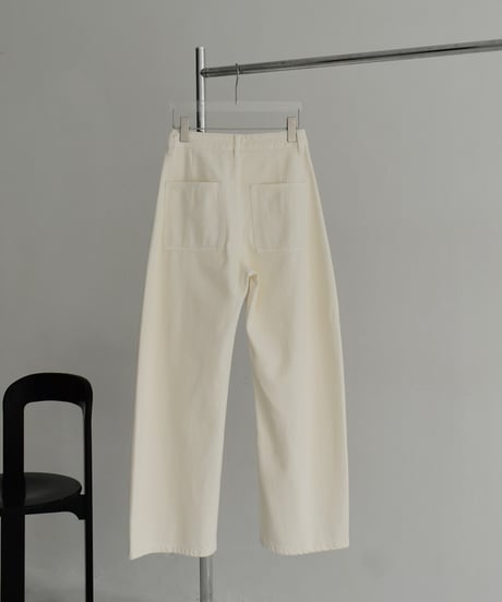 bottoms-02284  Curve Denim Pants  Off White