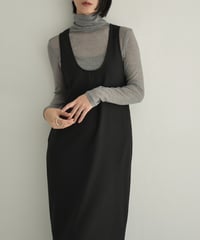 tops-02524 Sheer Turtleneck Top White Beige Gray Black