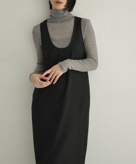 tops-02524 Sheer Turtleneck Top White Beige Gray Black