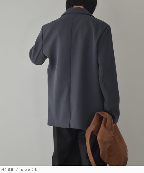 jacket-02020　Oversized Tailored Jacket　Gray Black