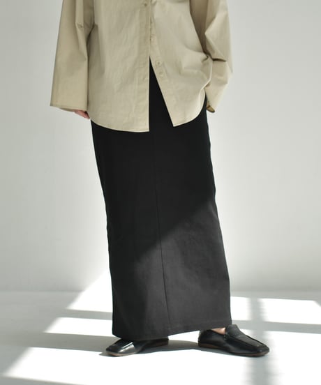 bottoms-12015　Stretch Chino Tight Skirt  Black