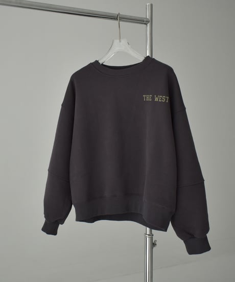 tops-02514　Brushed Back ROGO Sweatshirt Pullover Ecru Gray Charcoal