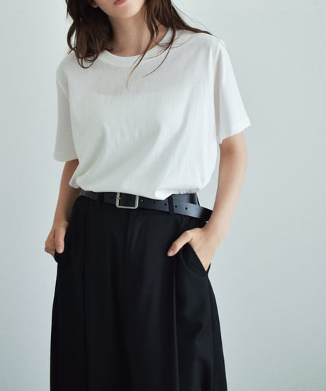nh-tops-02611 Back Stitch T-Shirt White Gray Black