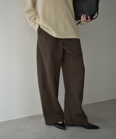 bottoms-02300 Relax Curve Pants Gray Brown Black