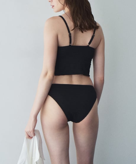 swim-02472 3-piece set Pocopoko swimsuit Black
